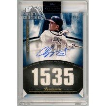 Chipper Jones 2021 Topps Luminaries Hit Kings Blue Patch Autograph Card 04/10