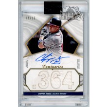 Chipper Jones 2022 Topps Luminaries Hit Kings Patch Auto Card #HKAR-CJ 09/15