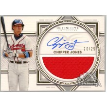 Chipper Jones 2022 Topps Definitive Patch Autograph Card #DARC-CJ 20/25