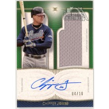 Chipper Jones 2021 Topps Definitive Green Patch Autograph Card #DARC-CJ 04/10