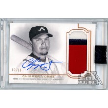 Chipper Jones 2020 Topps Dynasty Dynastic Decoration Patch Autograph Card 07/10