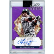 Chipper Jones 2022 Topps Luminaries Hit Kings Purple Autograph Card #HK-CJ 2/3