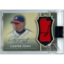 Chipper Jones 2017 Topps Dynasty Dynastic Deed Patch Autograph Card #AP-CJ4 2/5