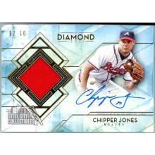 Chipper Jones 2020 Topps Diamond Icons Patch Autograph Card #SPA-CJ 02/10