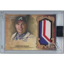 Chipper Jones 2021 Topps Dynasty Dynastic Data Patch Auto Card #DAP-CJ3 07/10