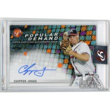 Chipper Jones 2022 Topps Pristine Popular Demand Orange Auto Card #PDA-CJ 13/25