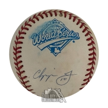 Chipper Jones Autographed 1995 Official World Series Scuffed Baseball - BAS