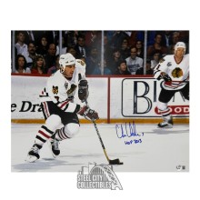 Chris Chelios HOF 2013 Autographed Chicago Blackhawks 16x20 Hockey Photo - BAS