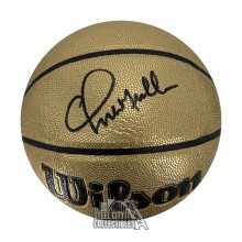 Chris Mullin Autographed Wilson Gold Edition Basketball - BAS