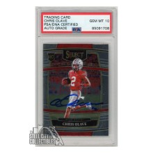Chris Olave 2022 Panini Select Draft Picks Concourse Autograph Rookie Card #5 PSA/DNA 10