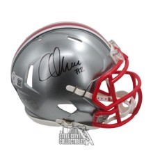 Chris Olave Autographed Ohio State Flash Mini Football Helmet - BAS (Black Ink)