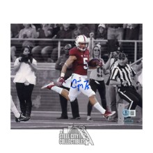 Christian McCaffrey Autographed Stanford 8x10 Football Photo - BAS (Horizontal)