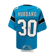 Chuba Hubbard Autographed Carolina Custom Blue Football Jersey - BAS
