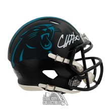 Chuba Hubbard Autographed Carolina Panthers ALT Mini Football Helmet - BAS