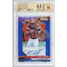 Nick Chubb 2018 Prizm Blue Scope Rookie Autograph Card #RA-NC 38/99 BGS 9.5