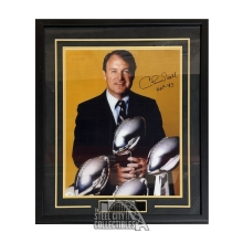 Chuck Noll HOF 93 Autographed Pittsburgh Steelers Framed 16x20 Photo - JSA