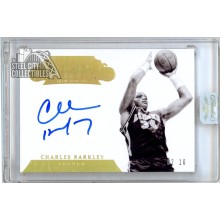 Charles Barkley 2018 Panini Flawless Team Slogans Holo Gold Auto Card 02/10