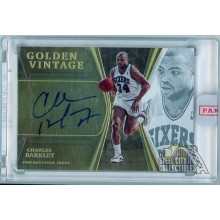 Charles Barkley 2019-20 Panini Opulence Golden Vintage Autograph Card 07/10