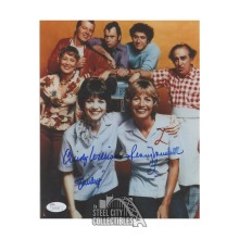 Cindy Williams & Penny Marshall Autographed Laverne & Shirley 8x10 Photo - JSA (Smeared Auto)
