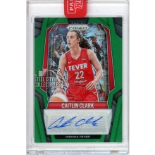 Caitlin Clark 2025 Panini Prizm WNBA Green Autograph Card #SG-CC