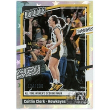 Caitlin Clark 2024 Panini Collection Donruss Highlights Rookie Card #H10 124/299