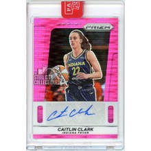 Caitlin Clark 2025 Panini Prizm WNBA Throwback Pink Pulsar Autograph Card #TB-CC 14/35