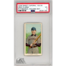 Fred Clarke 1909-11 T206 Sweet Caporal 150/30 Holding Bat Card PSA 3