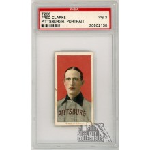 Fred Clarke 1909-11 T206 Piedmont 150 Portrait Card PSA 3 VG