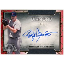 Roger Clemens 2022 Topps Diamond Icons Red Autograph Card #DIA-RC 4/5