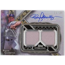 Roger Clemens 2022 Topps Sterling Strikes Dual Jersey Autograph Card #STAR-RCL 11/25