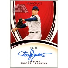Roger Clemens 2020 Panini Immaculate Red Autograph Card #IS-RC 03/10