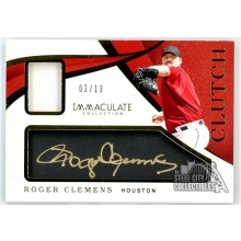 Roger Clemens 2019 Panini Immaculate Clutch Patch Autograph Card #CL-RC 02/13