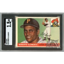 Roberto Clemente 1955 Topps Baseball Rookie Card #164 SGC 1.5