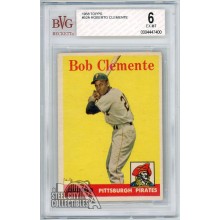Roberto Clemente 1958 Topps Card #52 BVG 6 EX-MT