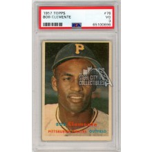 Roberto Clemente 1957 Topps Baseball Card #76 PSA 3 (696)