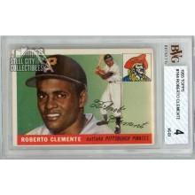 Roberto Clemente 1955 Topps Baseball Rookie Card #164 BVG 4
