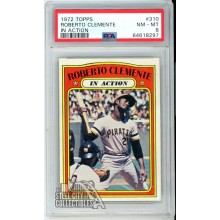 Roberto Clemente 1972 Topps In Action Card #310 PSA 8 NM-MT