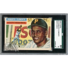 Roberto Clemente 1956 Topps Baseball White Back Card #33 SGC 5