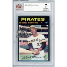 Roberto Clemente 1971 Topps Card #630 BVG 7 Near Mint