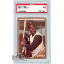 Roberto "Bob" Clemente 1962 Topps Baseball Card #10 PSA 7 Near Mint