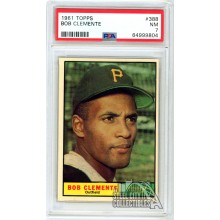 Roberto "Bob" Clemente 1961 Topps Card #388 PSA 7 NM (804)