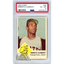 Roberto Clemente 1963 Fleer Card #56 PSA 6 EX-MT (016)