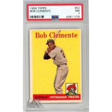 Roberto Clemente "Bob" 1958 Topps Card #52 PSA 7 NM