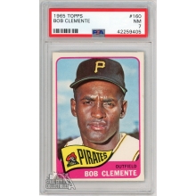 Roberto Clemente "Bob" 1965 Topps Card #160 PSA 7 NM (405)