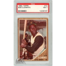 Roberto Clemente "Bob" 1962 Topps Card #10 PSA 7 NM
