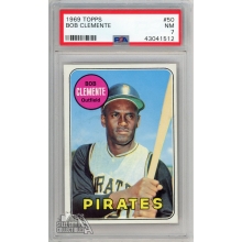 Roberto Clemente "Bob" 1969 Topps Card #50 PSA 7 NM