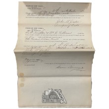 Grover Cleveland Autographed 1882 West Avenue Street Paving Contract - JSA LOA XX11058