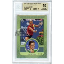 Kim Clijsters 2020 Topps Transcendent Tennis VIP Green Card #8 /20 BGS 10