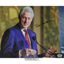 Bill Clinton Autographed 11x14 Speaking Photo- PSA/DNA LOA