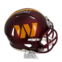 Clinton Portis Autographed Washington Commanders Speed Mini Football Helmet - JSA